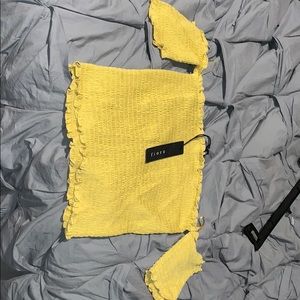 Off the shoulder scrunch top